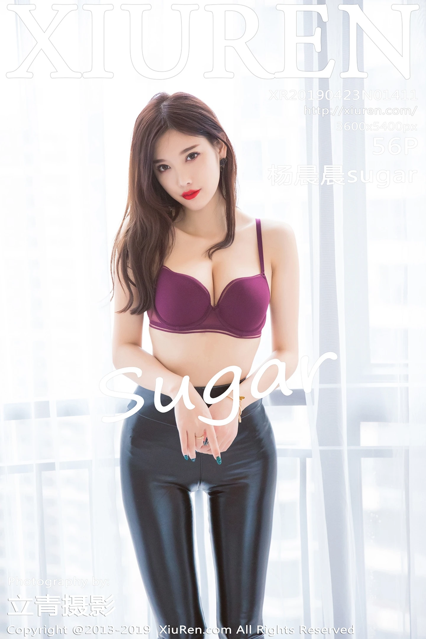 [XiuRen秀人网]No.1411_女神杨晨晨sugar性感内衣配黑皮裤紧身秀完美身材诱惑写真56P-秀人网 - XiuRen.Space